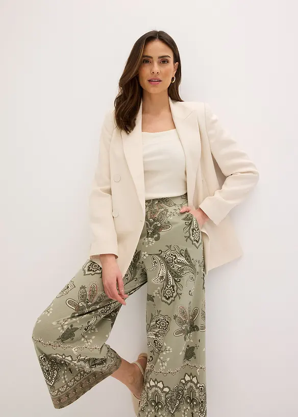 Pantaloni in jersey con fantasia paisley, bonprix