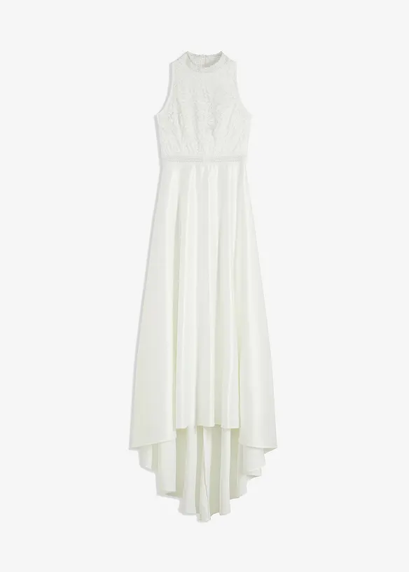 Abito da sposa in satin lucido con pizzo, bonprix