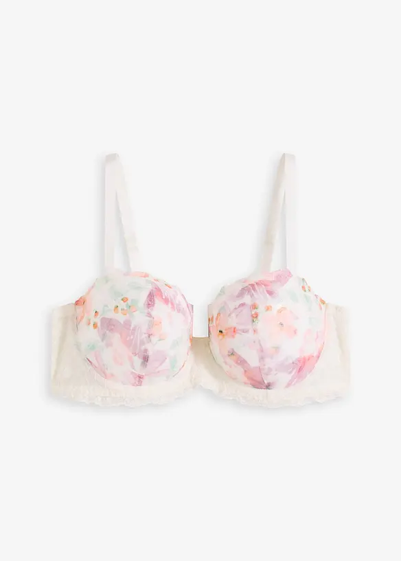 Reggiseno a balconcino con ricami stampati, bonprix