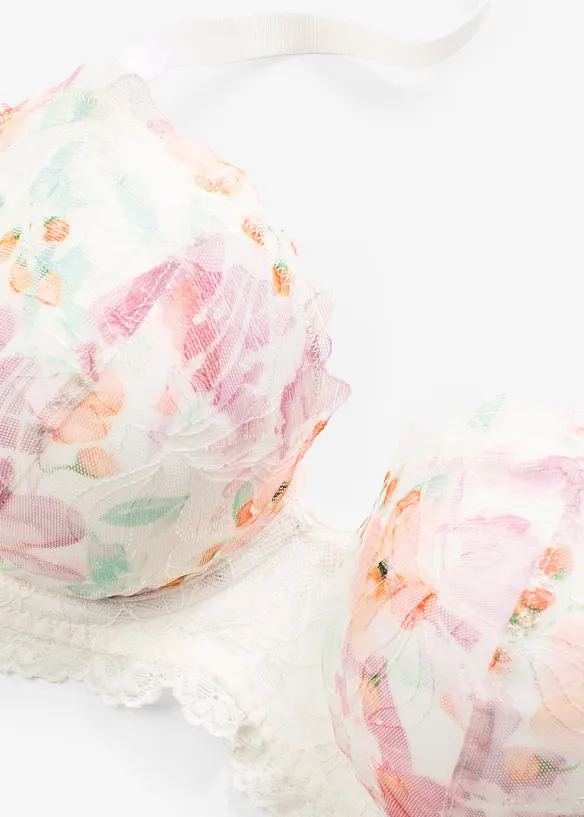 Reggiseno a balconcino con ricami stampati, bonprix