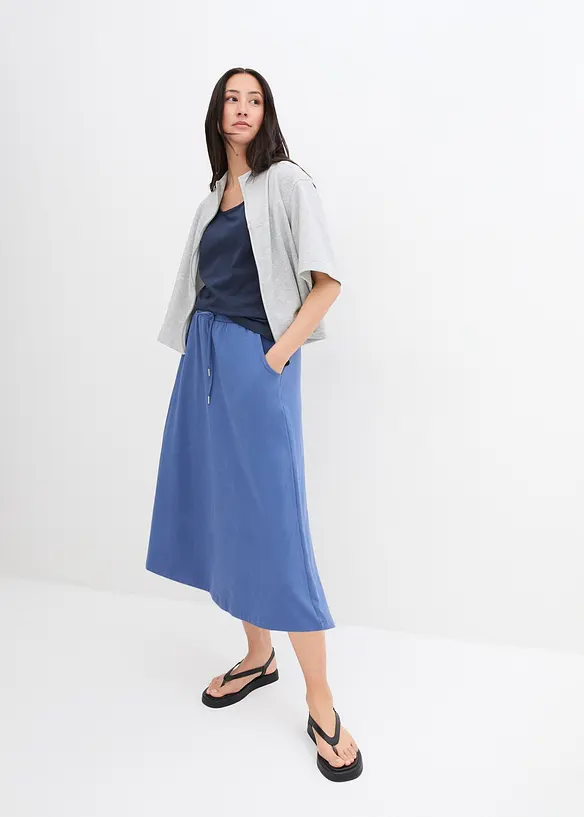 Gonna in jersey di misto cotone, bonprix
