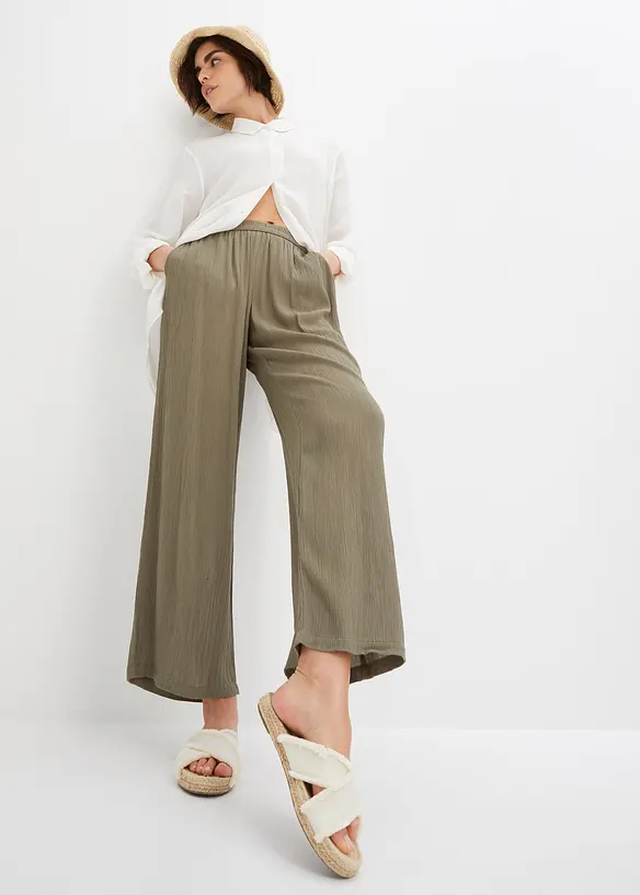 Pantaloni a palazzo in morbida viscosa, bonprix