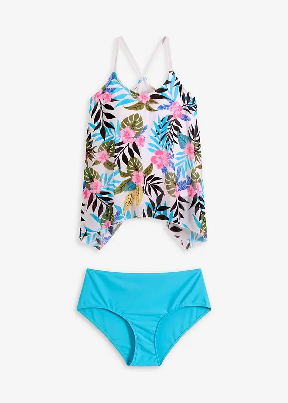 Tankini (set 2 pezzi) con tessuto a rete stampato, bonprix