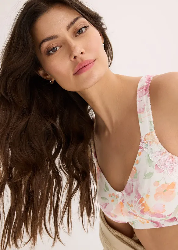Reggiseno minimizer senza ferretto con cotone (pacco da 2), bonprix