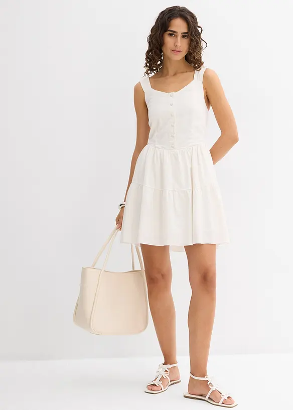 Miniabito in misto lino, bonprix