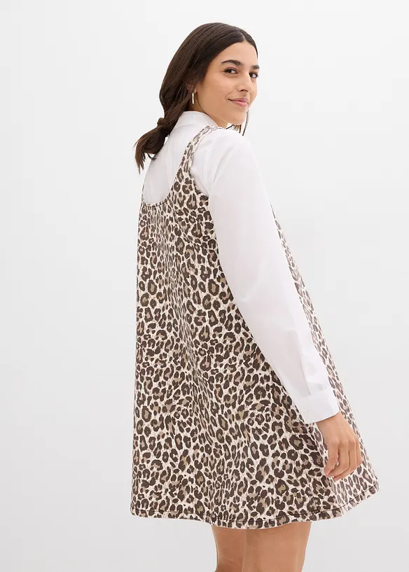 Miniabito in misto cotone elasticizzato, bonprix