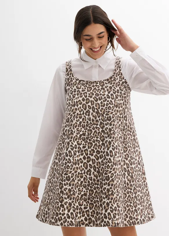 Miniabito in misto cotone elasticizzato, bonprix
