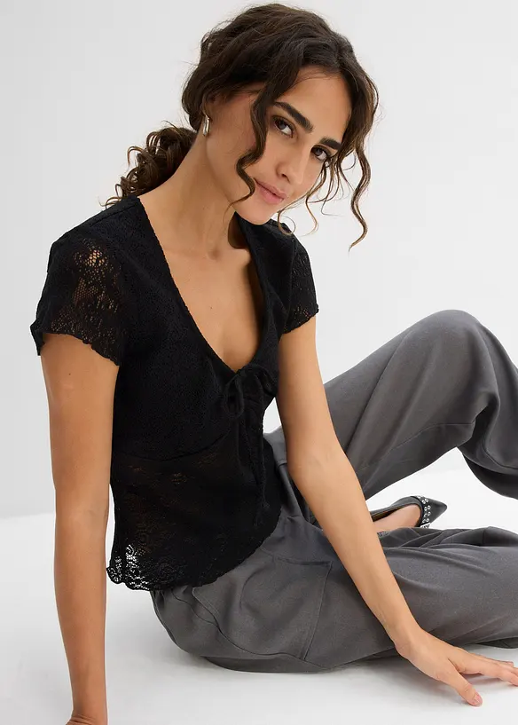 T-shirt in pizzo, bonprix