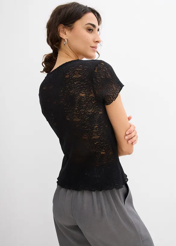 T-shirt in pizzo, bonprix
