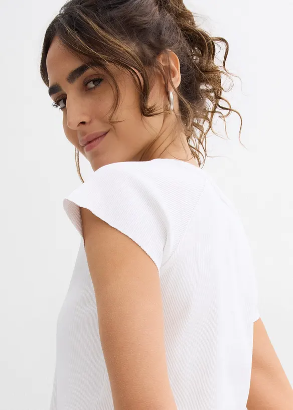 Maglia cropped a costine, bonprix