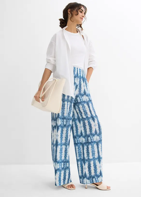 Pantaloni a palazzo in maglina, bonprix