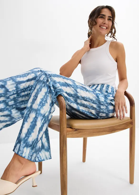 Pantaloni a palazzo in maglina, bonprix