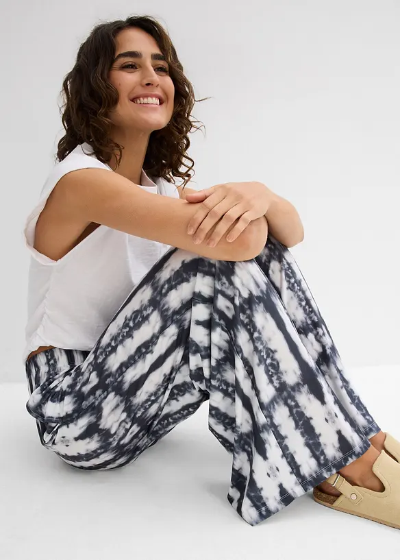 Pantaloni a palazzo in maglina, bonprix
