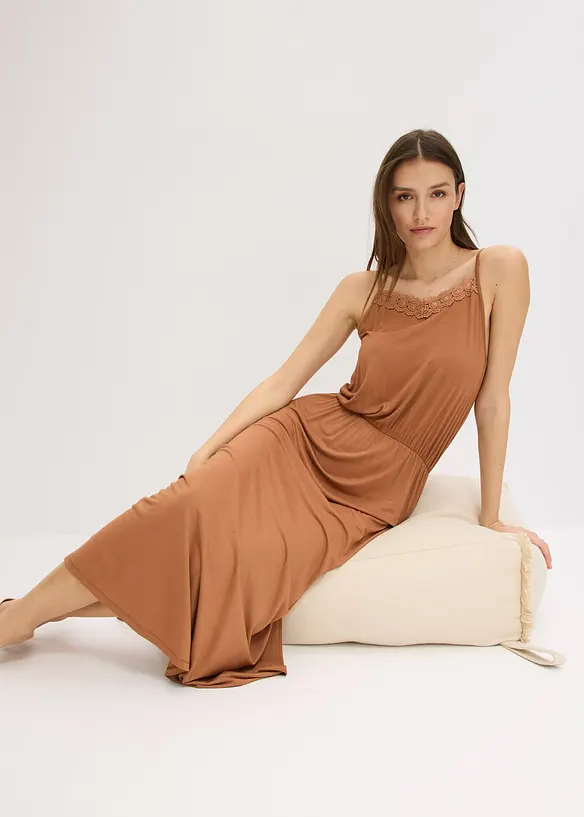 Abito di jersey con pizzo, bonprix