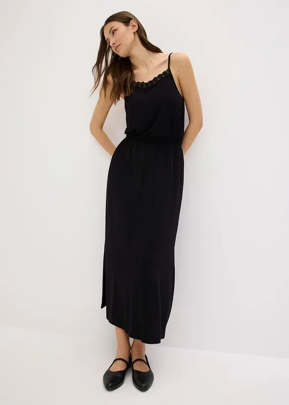 Abito di jersey con pizzo, bonprix