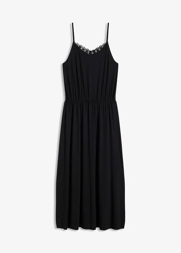 Abito di jersey con pizzo, bonprix