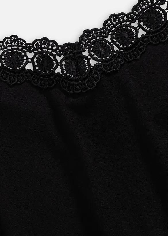 Abito di jersey con pizzo, bonprix
