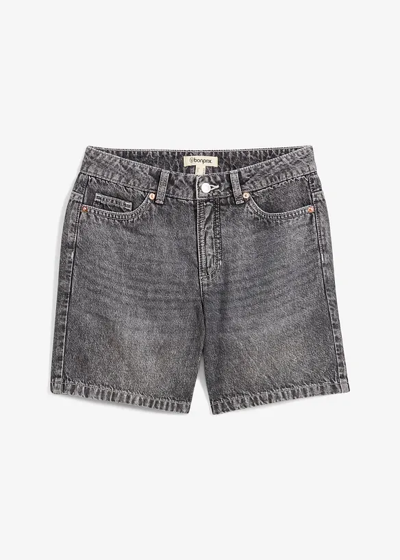 Bermuda in jeans, vita media, bonprix