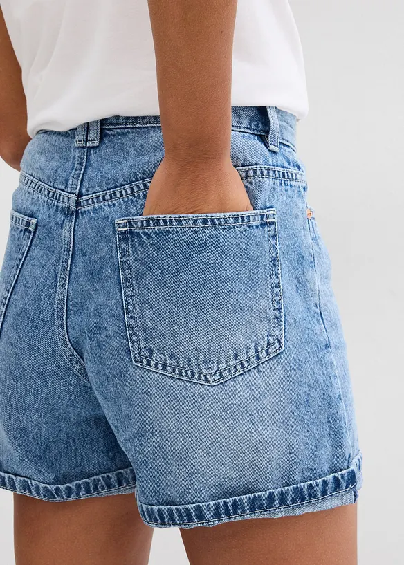 Shorts di jeans, vita alta, bonprix