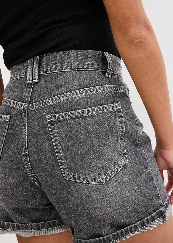 Shorts di jeans, vita alta, bonprix