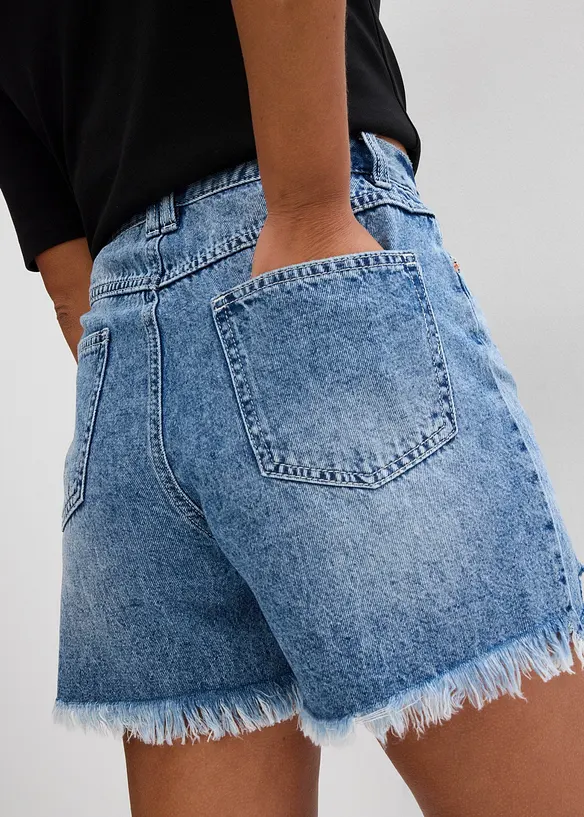 Shorts di jeans, vita alta, bonprix