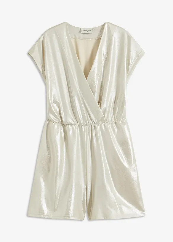 Tuta corta in jersey con scollatura profonda, bonprix