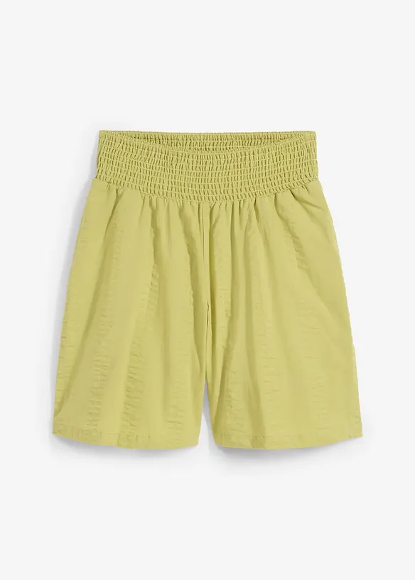 Shorts con elastico in vita in seersucker di cotone, bonprix