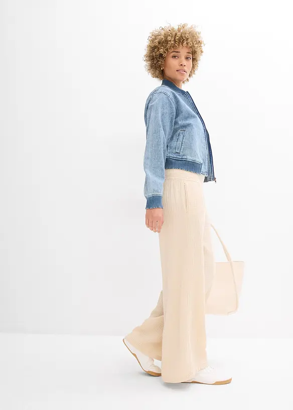 Pantaloni a palazzo in mussola, bonprix