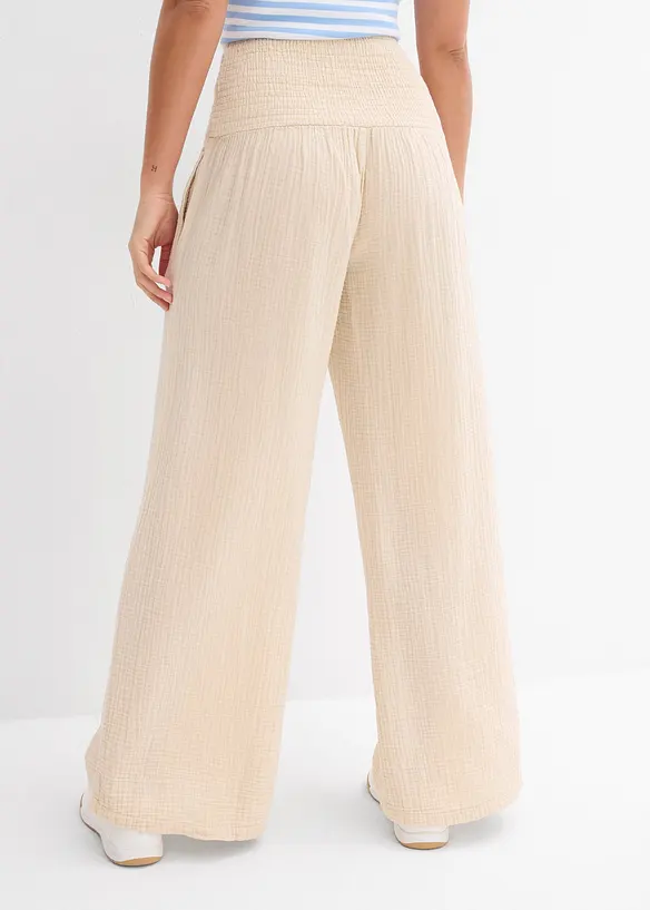 Pantaloni a palazzo in mussola, bonprix