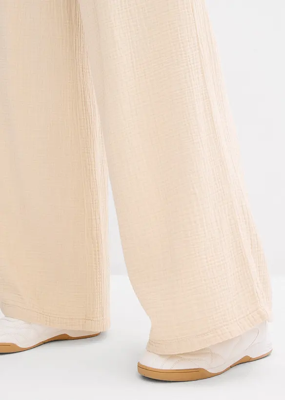 Pantaloni a palazzo in mussola, bonprix