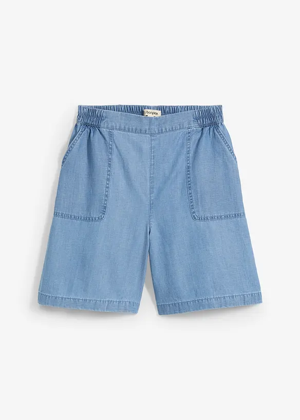 Shorts elasticizzati in vita in fresco misto lino, bonprix
