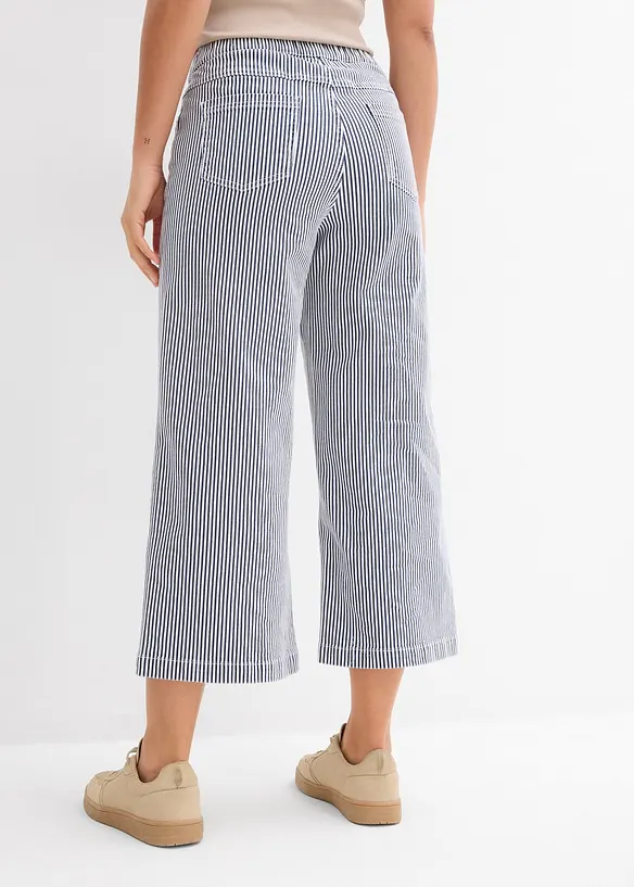 Pantaloni in twill con cinta comoda, bonprix