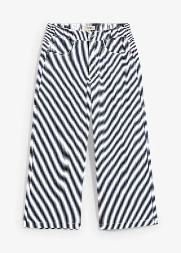 Pantaloni in twill con cinta comoda, bonprix