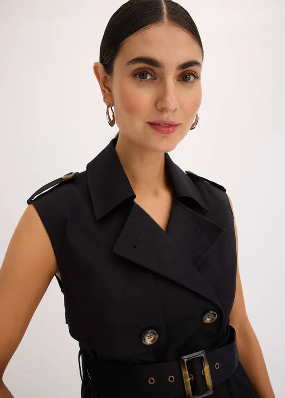 Abito stile trench con cintura, bonprix