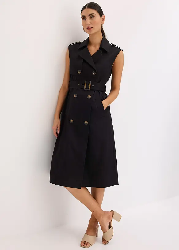 Abito stile trench con cintura, bonprix