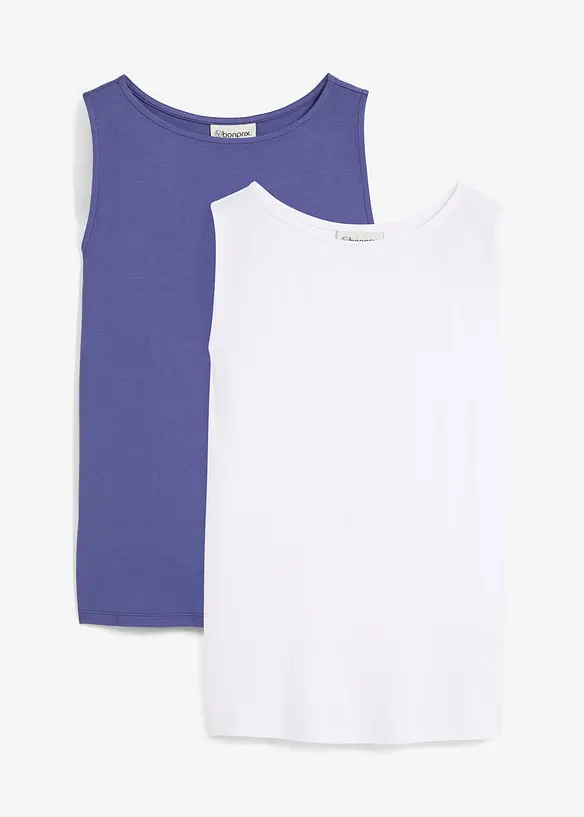 Top in viscosa morbida (pacco da 2), bonprix
