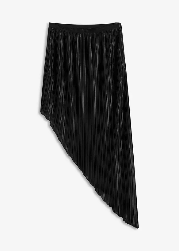 Gonna plissettata in satin lucido, bonprix