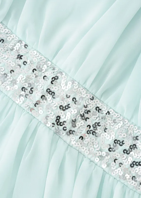 Abito in chiffon con paillettes, bonprix