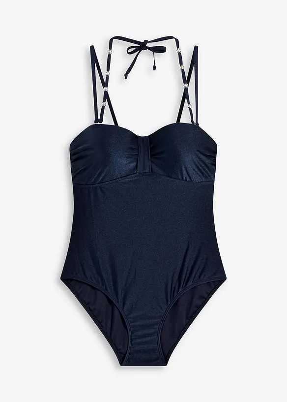 Costume intero con ferretto in materiale lucido, bonprix