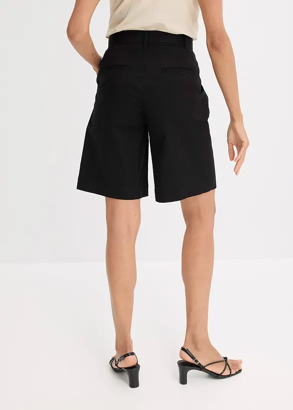 Shorts in twill con cintura da annodare, bonprix