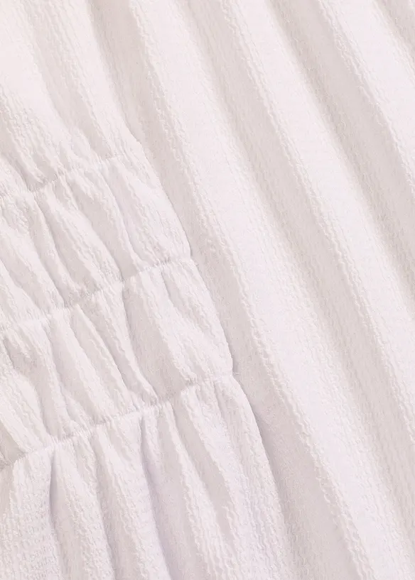 Maglia in jersey crêpe con dettagli smock, bonprix