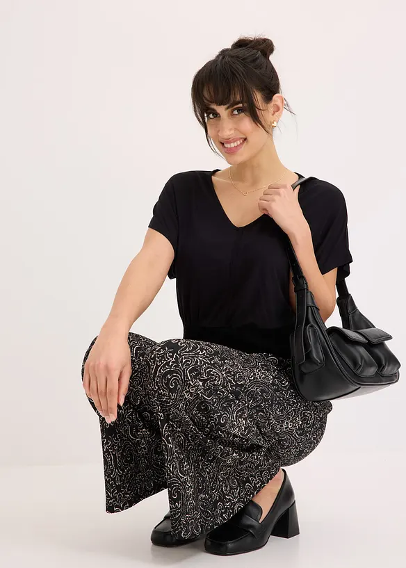 Maglia con fondo smock, bonprix