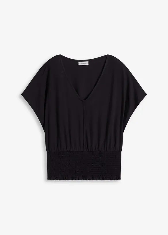 Maglia con fondo smock, bonprix