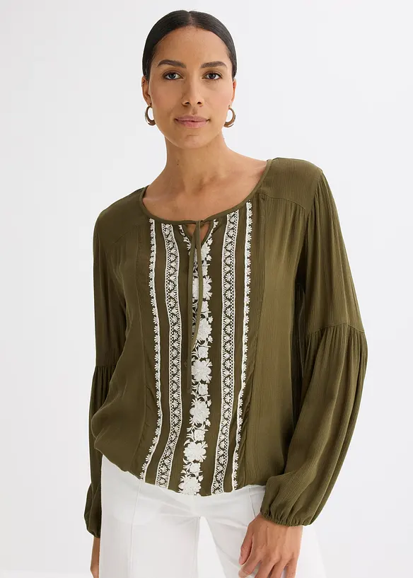 Blusa con ricami, bonprix