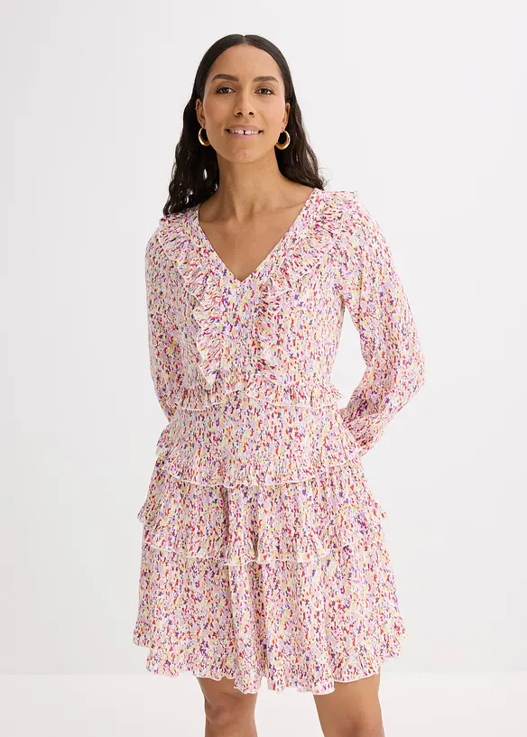 Abito con balze, bonprix