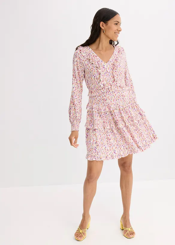 Abito con balze, bonprix
