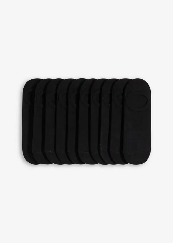 Fantasmini con cotone biologico e strisce in silicone (pacco da 10 paia), bonprix
