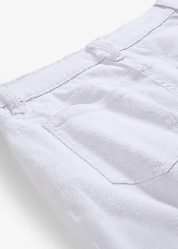 Shorts a vita alta in twill, bonprix