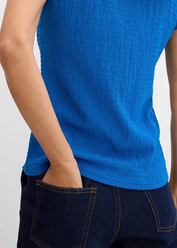 T-shirt in crêpe strutturato, bonprix