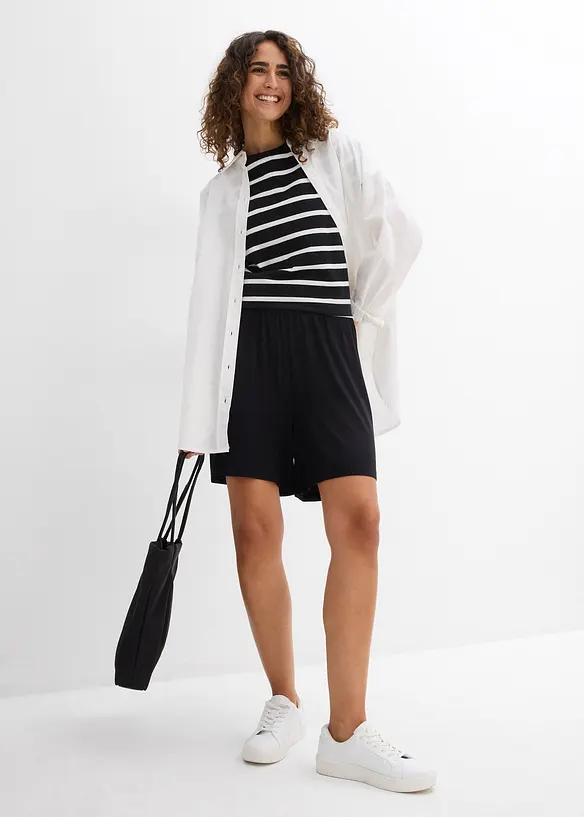 Shorts con elastico in vita in morbido misto viscosa, bonprix